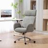 Office Chair with Adjustable Headrest, Ergonomic Desk Chair, Tilt Function, Height-Adjustable, Dark Grey