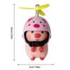 Bike Motor Accessories Pig with Propeller Helmet Broken Wind Rubber Pigs Toy Car Bicycle Pink Piggy Ornaments Handlebar Decor