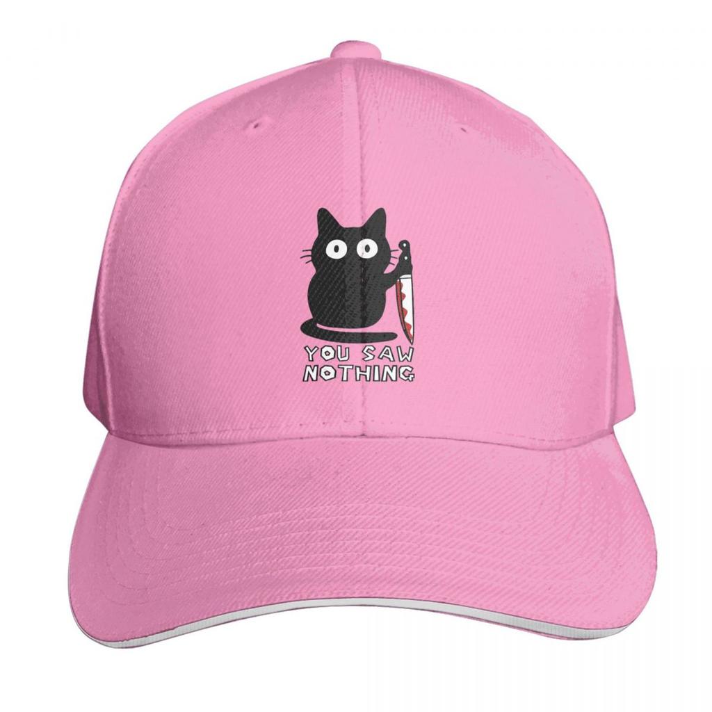 Svart Katt Mordkatt Du Såg Ingenting Keps Mode Casual Basebollkepsar Justerbar Hatt Hip Hop Sommar Unisex Basebollkepsar