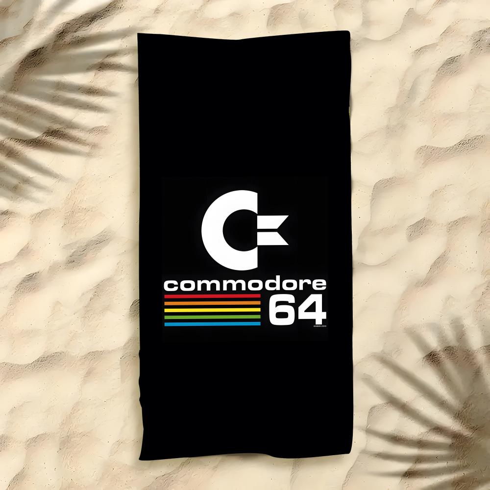 Game Commodore 64 Towel Polyester Beach Towel Quick Dry Sand Free Bath Towel for Summer Pool Travel Vacation