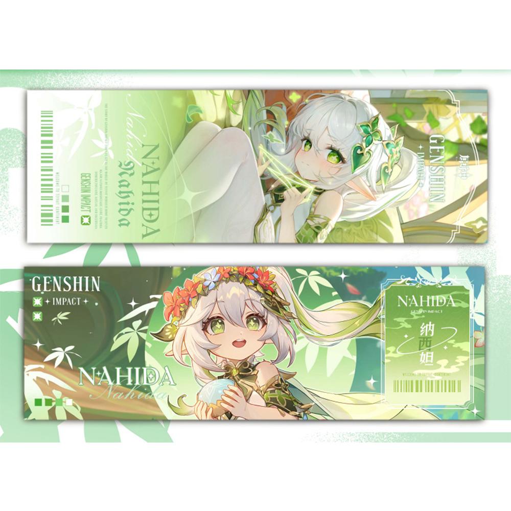 Genshin Impact Collection Karty Hry Záložka Furina Neuvillette Wriothesley Laser Oboustranná vstupenka Anime Tarotová karta Dárek