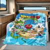 1pz Coperta in Flanella con Stampa DRAGON BALL, Alta qualità per Tutte le Stagioni, Arredamento per la Casa, Calore e Comfort, Perfetta per Regali di Natale