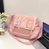 Waterproof Nylon Shoulder Bag Lightweight Messenger Handbag College Style Crossbody Bag  Daily Use