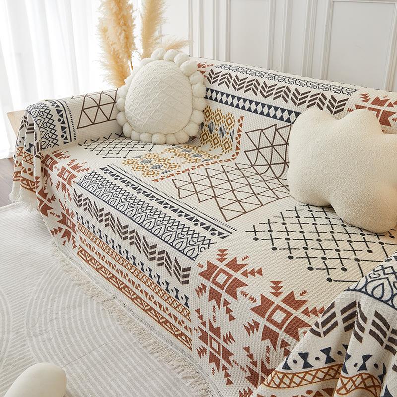 Ethnic Style Sofa Towel, Four-season Universal Sofa Cover, Sofa Blanket, Full Cover, All-inclusive One-piece Sofa Cover, Cover Cushion