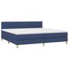Exclusive House - Bed Slatted Base and Mattress and Blue LED 200x200 Cm Fabric