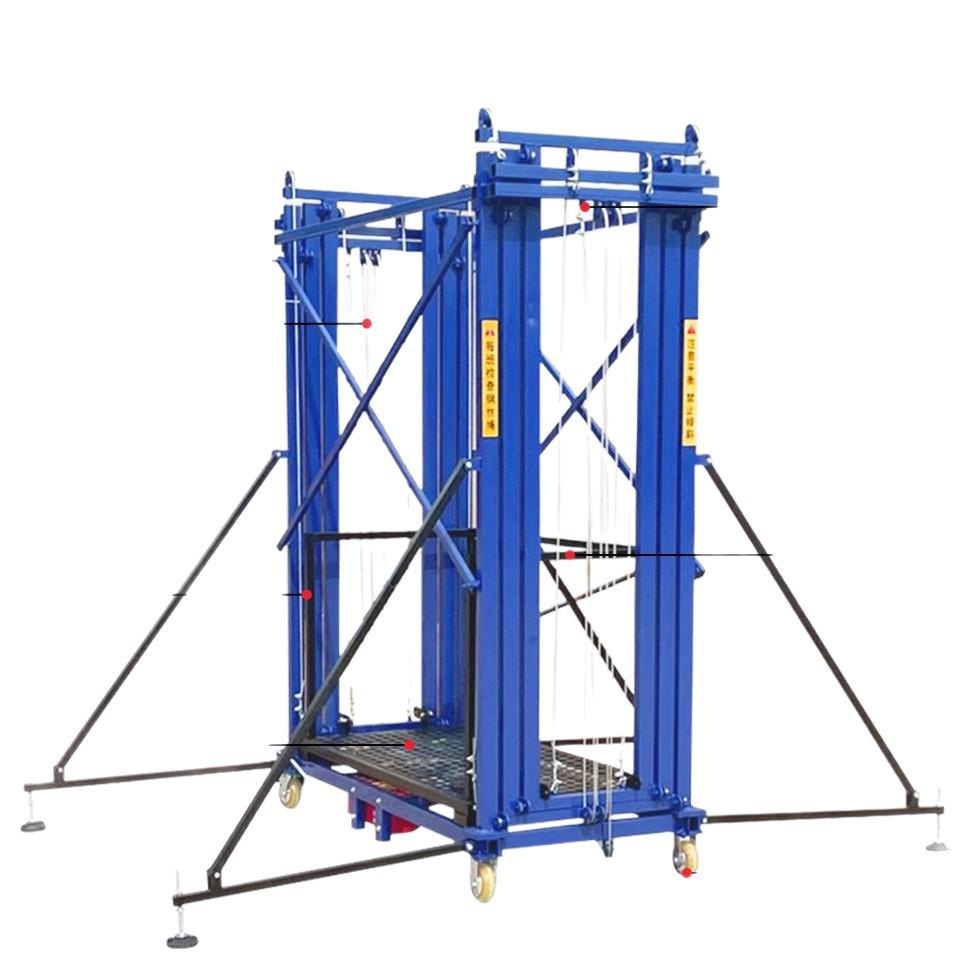 Foldable Electric Scaffolding Lifting Platform – Indoor/Outdoor Automatic Mobile Cargo Hoist