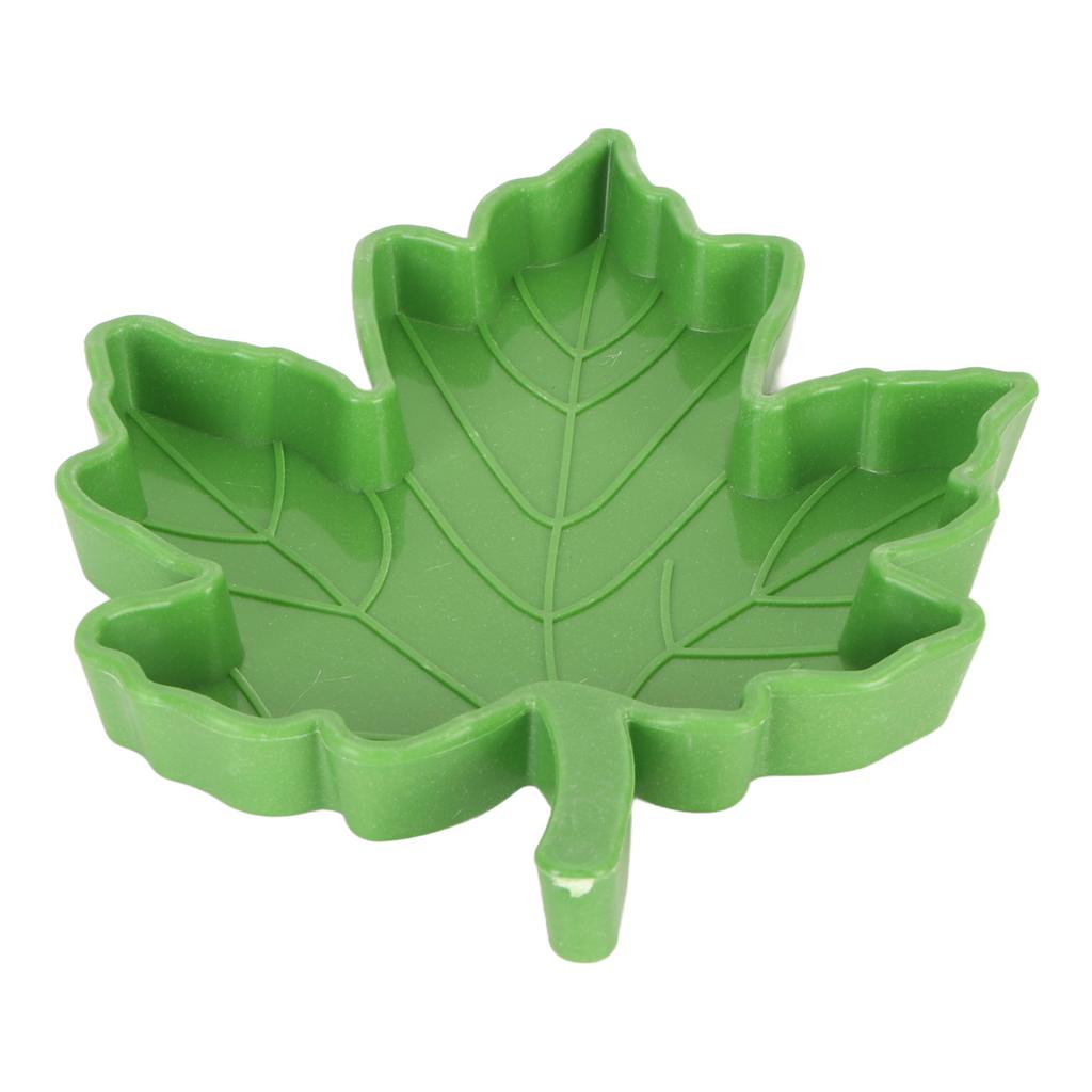 Maple Leaf Shape Reptile Water Feeder Plastic Pet Feeding Bowl Drinking Tray for Geckos Lizards Spiders Turtles