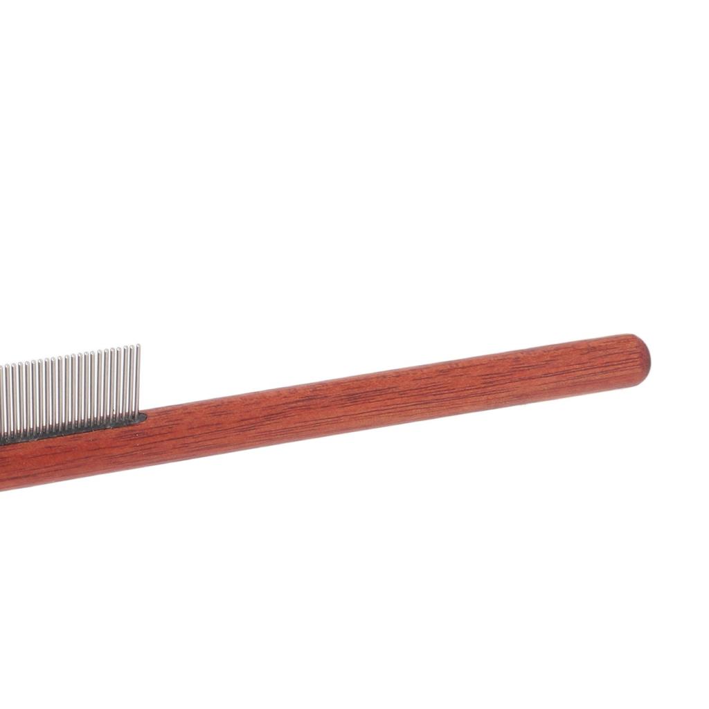 Lice Comb Fine Teeth Ergonomic Wooden Handle Stainless Steel Flea Lice Comb for Hair Care