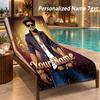 Serviette de plage personnalisée au nom de Bruno Mars Grande serviette douce pour salle de bain intérieure, plage extérieure