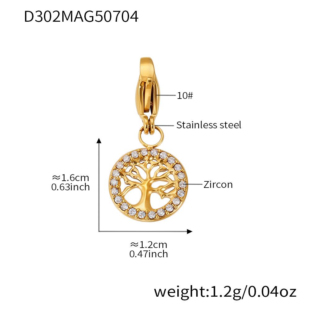 Oumeka Stainless Steel Multi-Pendant Jewelry Set for Women - Versatile Bracelet and Necklace Accessories