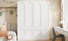 2-Door Wardrobe, Lacquered Wardrobe, Wardrobe with Clothes Rail and Drawers, Bedroom Furniture, Metal Handles, White, 80×50×200 cm