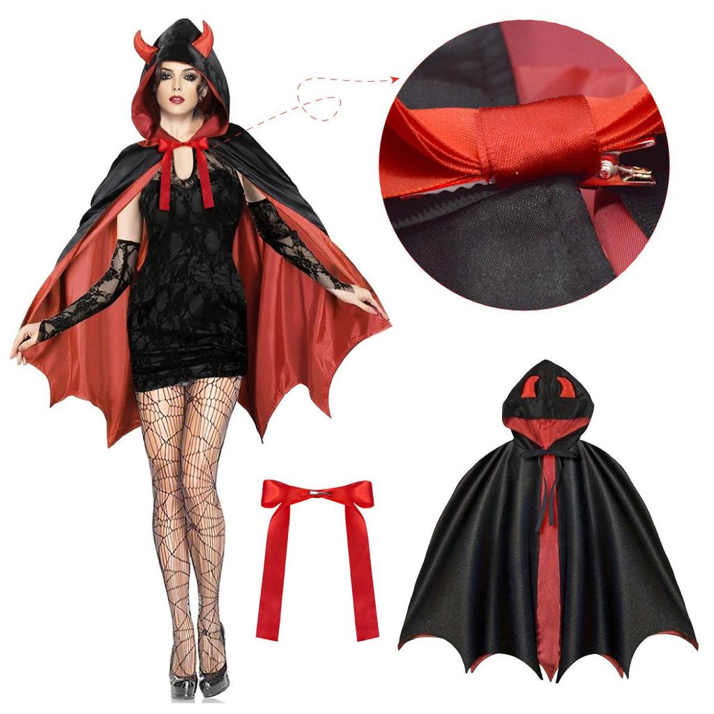 Vampir-Sensenmann Halloween Kostüm Umhang, geeignet für Mottopartys, Rollenspiele Bühnenauftritte, Feiertagsaufführungen