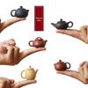 Mini Handmade Zisha Teapot - Creative Pocket-Sized Fingertip Tea Pet Ornament for Kung Fu Tea Sets