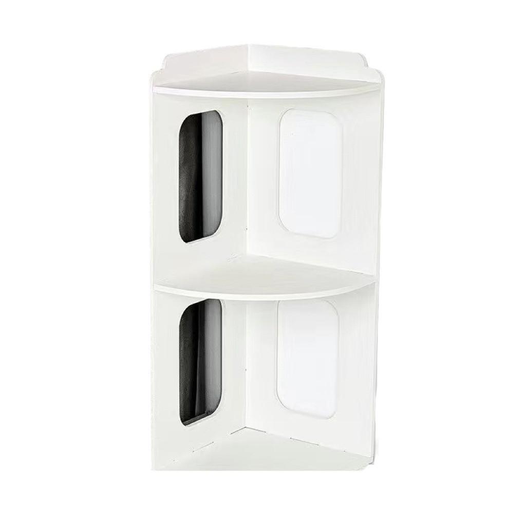 Modern Minimalist Triangle Desk Corner Storage Rack for Bedroom and Office
