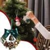 Christmas Wreath 5 Inch Mini Wreath Bell Bow Decor Artificial Holiday Garland For Christmas Holiday Fireplace Mantle Porch