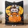 Labubu Personalized Name Blanket Multi-purpose Customizable Blanket Durable Comfort for Home Decor Office Office Chair Living Room for All Occasions