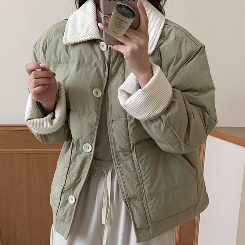 New Women's Winter Short Korean Style Loose Cotton Coat Thickened Small Fragrant Style Cotton Coat Cotton Jacket