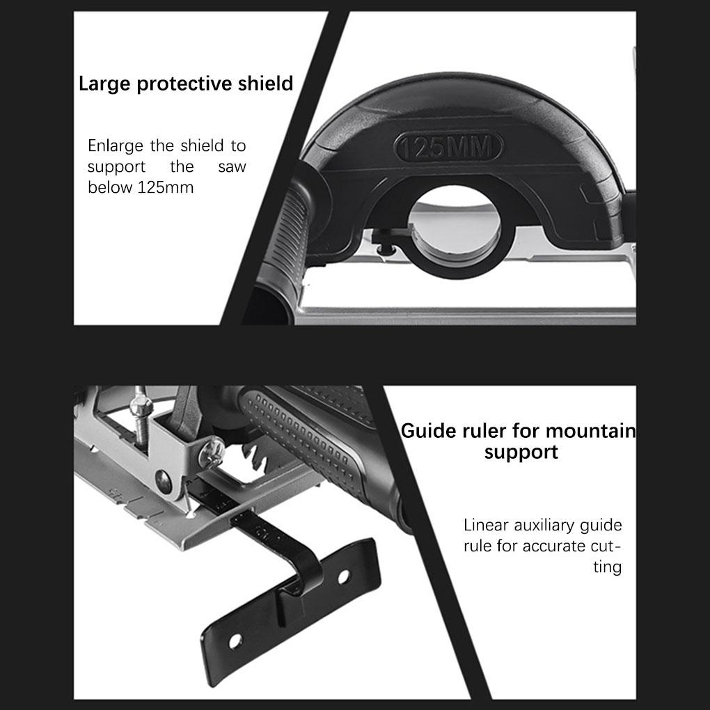 Angle Grinder Base Detachable Professional Protective Cap 0-45 Degree Depth Adjustable Woodworking Metalworking Bracket