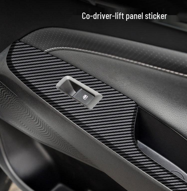 19-21 GAC MAXUS G50 Carbon Fiber Interior Protective Film: Anti-Scratch & Anti-Kick Console/Door Stickers