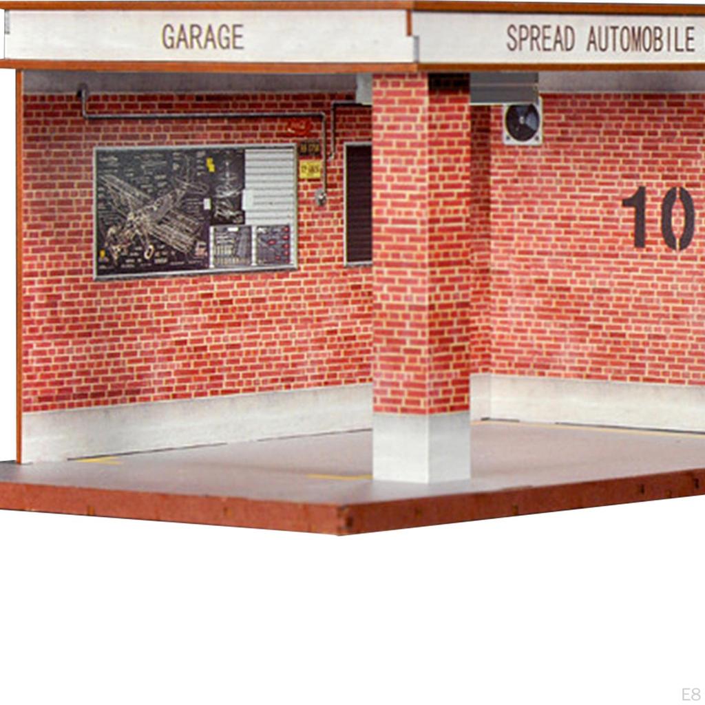 1/32 Diorama Car Parking Display Cabinet And LED Lighting Organizer, Simulation Die-Cast Garage,