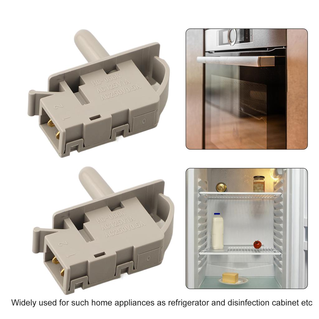 2pcs Refrigerator Spare Parts Door Light Control Normally Closed Push Button Switch Household Replacement Parts