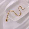 Stainless Steel Beaded Round Snake Chain Bracelets For Women Gold Color Geometric Bracelet Luxury Wedding Party Jewelry Gift