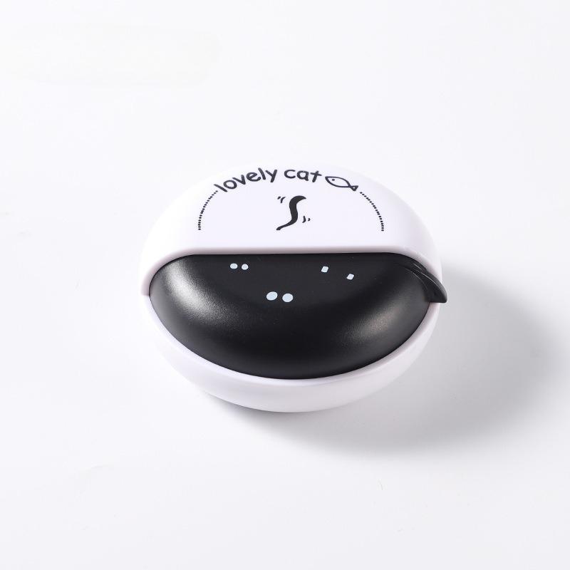 Animal Print Round Earphone Case - Durable ABS Cable Organizer with Rotary Storage, Protective Headphone Accessory