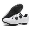 Unisex Road MTB Cycling Shoes With Dual Buckle Hard Sole Rubber Outsole
