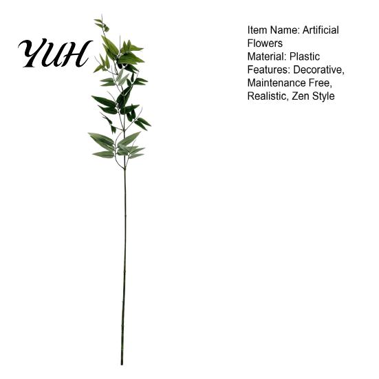 Atmosphere Enhancing Floral Decor Bamboo Tree Branches, Long Stems Faux Greenery, Artificial Plants, Leaves Durable Fake Branches for Vases Stems, Zen