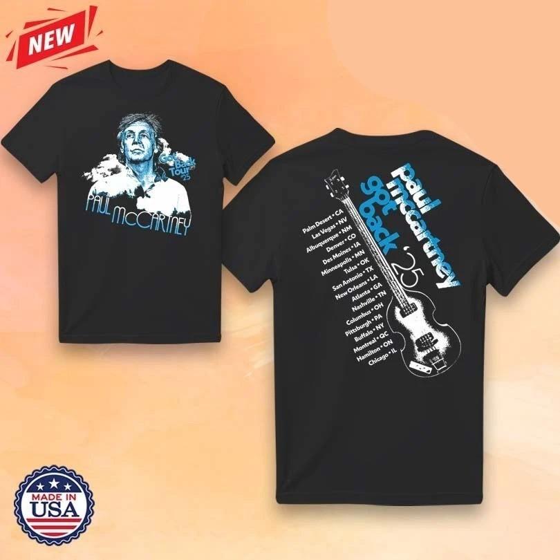 Paul McCartney Got Back Tour 2025 Fan Gifts Concert Unisex Unisex T-Shirt S