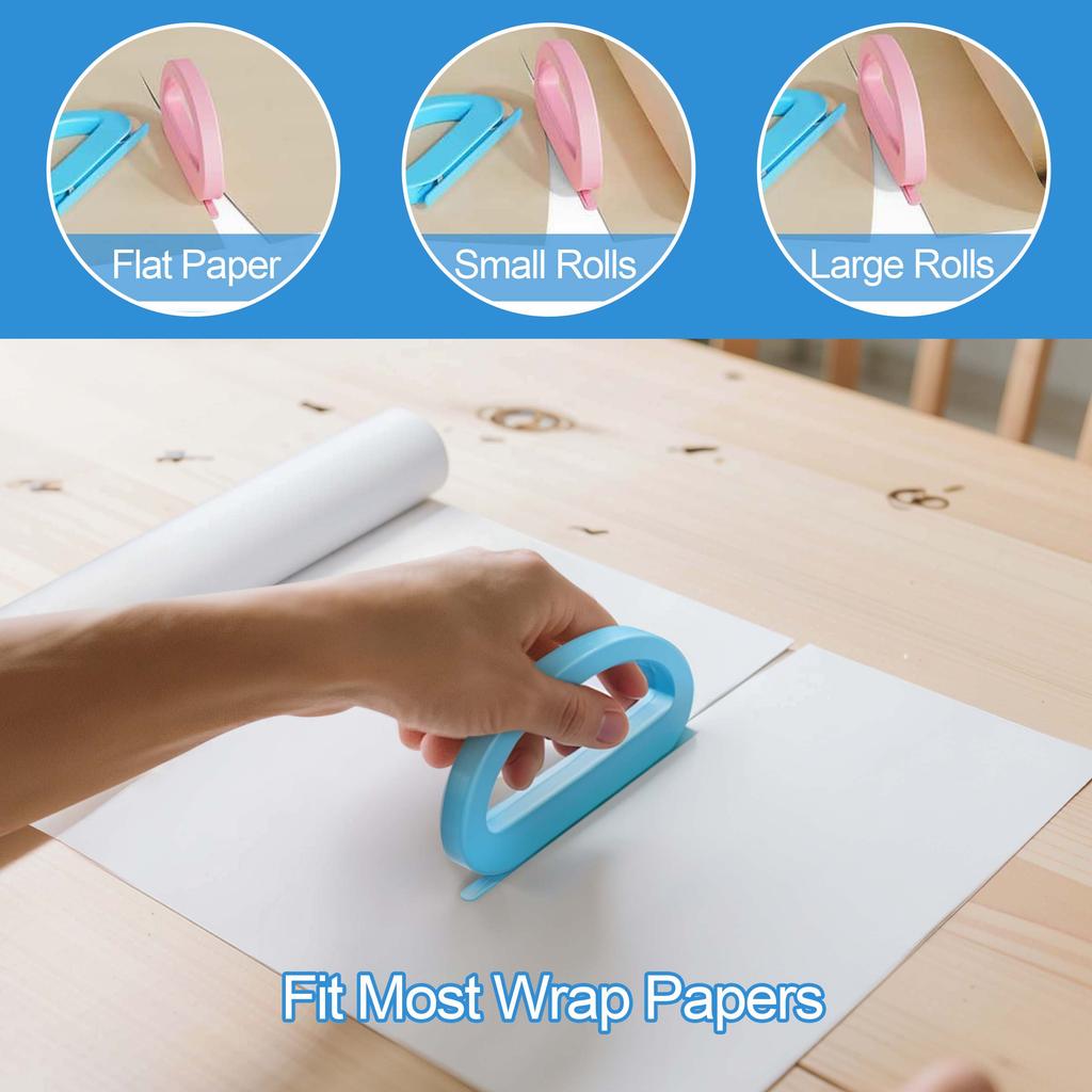 Ended Wrapping Paper Cutter, Sliding Gift Wrap Cutter For Wrapping, Paper Cutting Tool For Christmas, Holidays, And Birthdays