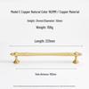 French Light Luxury Gold Brass Drawer Pull Handle