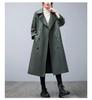 Plus Size Women Cargo Windbreaker Spring Autumn Mid Long Sleeve Trench Coat Female Oversized Loose Casual Overcoat