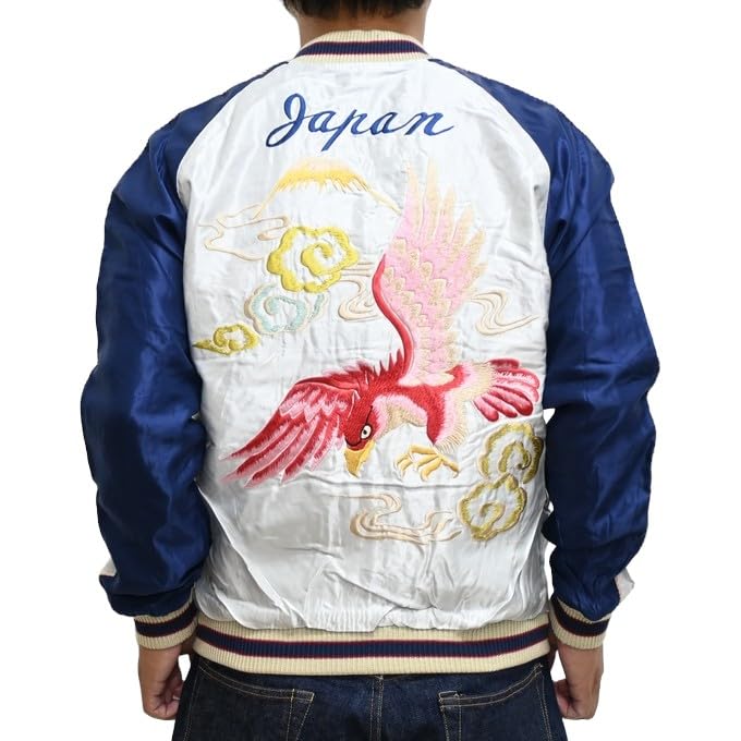 Tailor Toyo Souvenir Jacket Acetate Sukajan EAGLE TIGER HEAD Taylor Toyo TT15542-190 “RED × (XL)