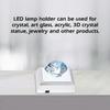 2er-Pack Batteriebetriebene LED-Lampenbasis 2 LEDs LED-Halter Ständer Beleuchteter Display-Ständer Schmuckdisplay