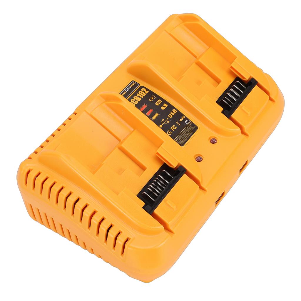 Power Tool Battery Charger Fit for DCB120 DCB127 DCB122 DCB124 DCB203 DCB204 DCB206 6A Battery 2 Port Charger Station
