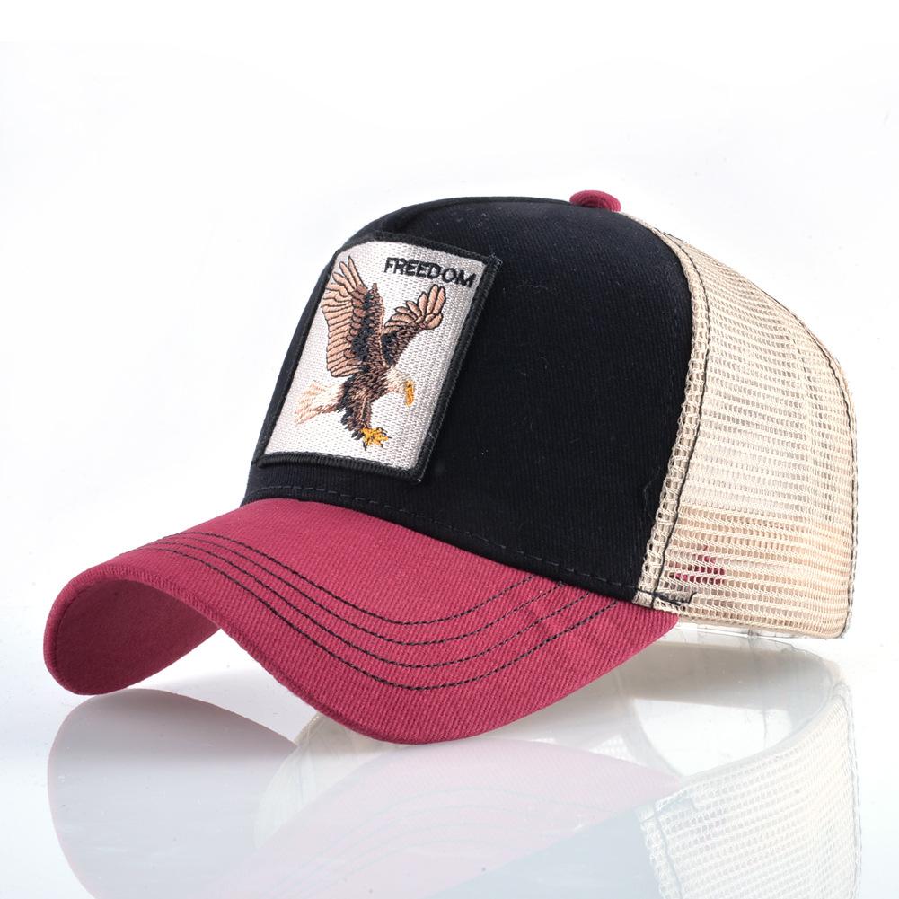 Animal Embroidery Baseball Cap Male Truck Driver Hat Female Cap Outdoor Net Hat