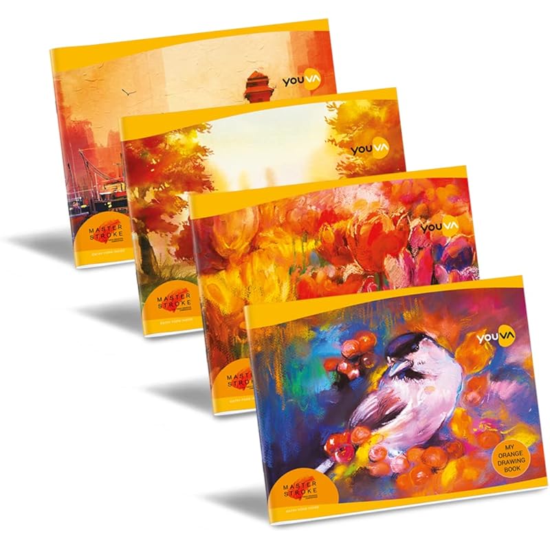 

Navneet Youva | Orange Drawing Book For Students And Budding Artists| Big Size 27.5 Cm X 34.7 Cm | 56 Pages | Pack Of 2 2 Count (Pack of 1)