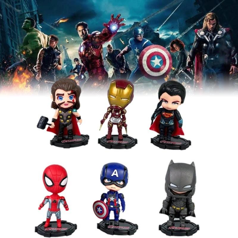 The Avengers 6pcs Justice League Character Pvc Toy Doll Model Gifts Christmas