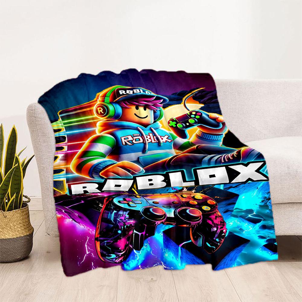 Coperta di Flanella Roblox Adventure Quest - Morbida e Adatta per Divani, Letti, Uffici, Viaggi, Tutte le Stagioni, Ottimo Regalo per Feste e Compleanni.
