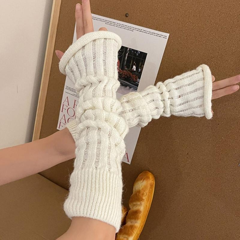 Womens Vintage Sleeve Winter Wrist Gloves Wrist Warmer Gloves Y2K Glove Fingerless Gloves for Halloween Party