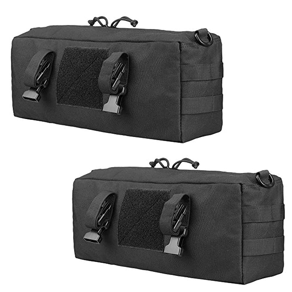 

JETEDC Molle Bag, Airsoft Backpack, for Airsoft, Fishing, and Commuting, Pack of 2 (Black)