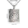 Dainty Book Locket Necklace Personalized Pendant Sweater Chain for Daily Wear