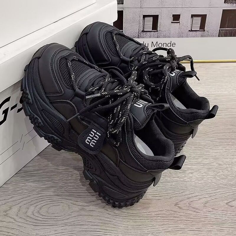 Fried Street platform dad shoes women's height increases ins new autumn mesh versatile casual sports shoes