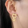 My Shape Cute Cat Stud Earrings for Girls Gifts Animals Lovers Lovely Kitten Earrings Stainless Steel Jewelry for Women Teen