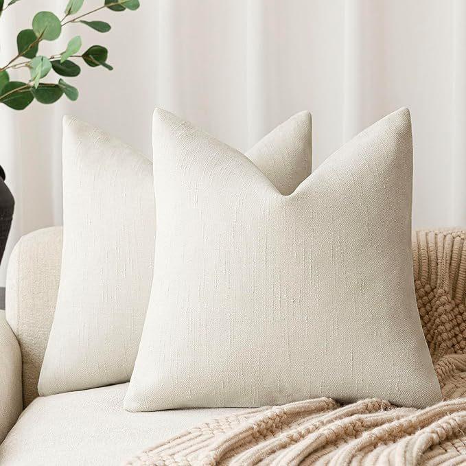 Multi-size Solid-color Thick Cotton Throw Pillow Covers, Cashmere Pillow Covers