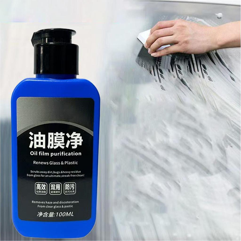 Car Windshield Cleaner 100ml Car Glass Degreasing Cleaner Stain Remover Long-Lasting Protection Automotive Cleaning Accessories