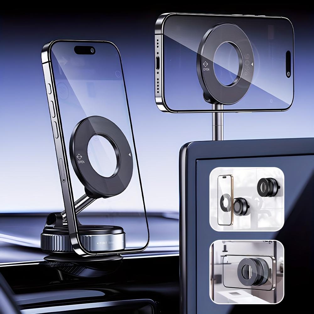 360 ° Rotating Magnetic Phone Holder, Foldable and Retractable, ABS Material, Portable, Suitable for Car/travel/gym/smooth Mirror