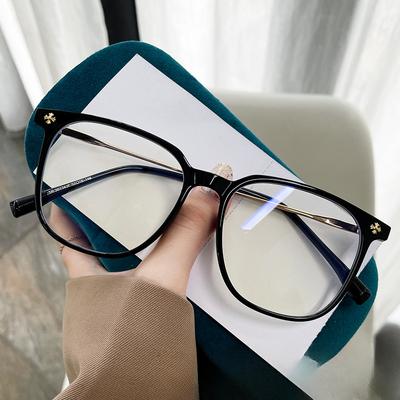 Koreanische Retro-TR90-Brille mit großem Rahmen für Frauen mit Blaulichtschutz. Online-Promi-Persönlichkeit kann mit Myopie-Rahmen ausgestattet werden.