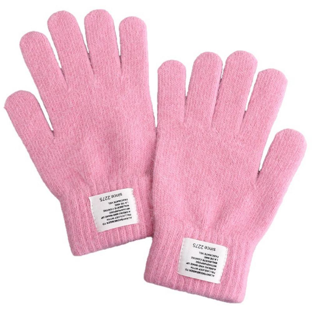 Candy Colors Touch Screen Knitted Gloves Full Finger Knitted Knitting Wool Gloves  Men and Women